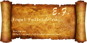 Engel Feliciána névjegykártya
