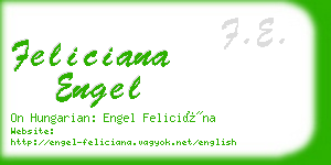 feliciana engel business card